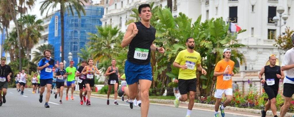 Moi en train de courir à Nice