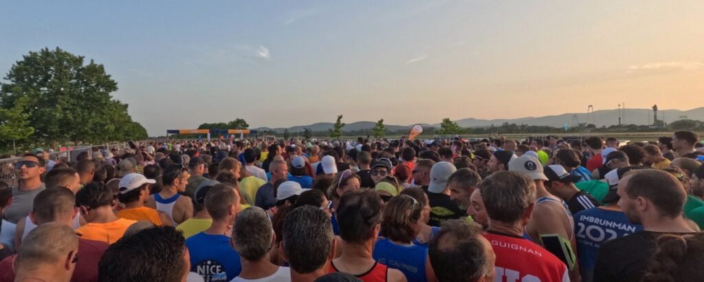 ligne de départ sur les 10km de Fréjus