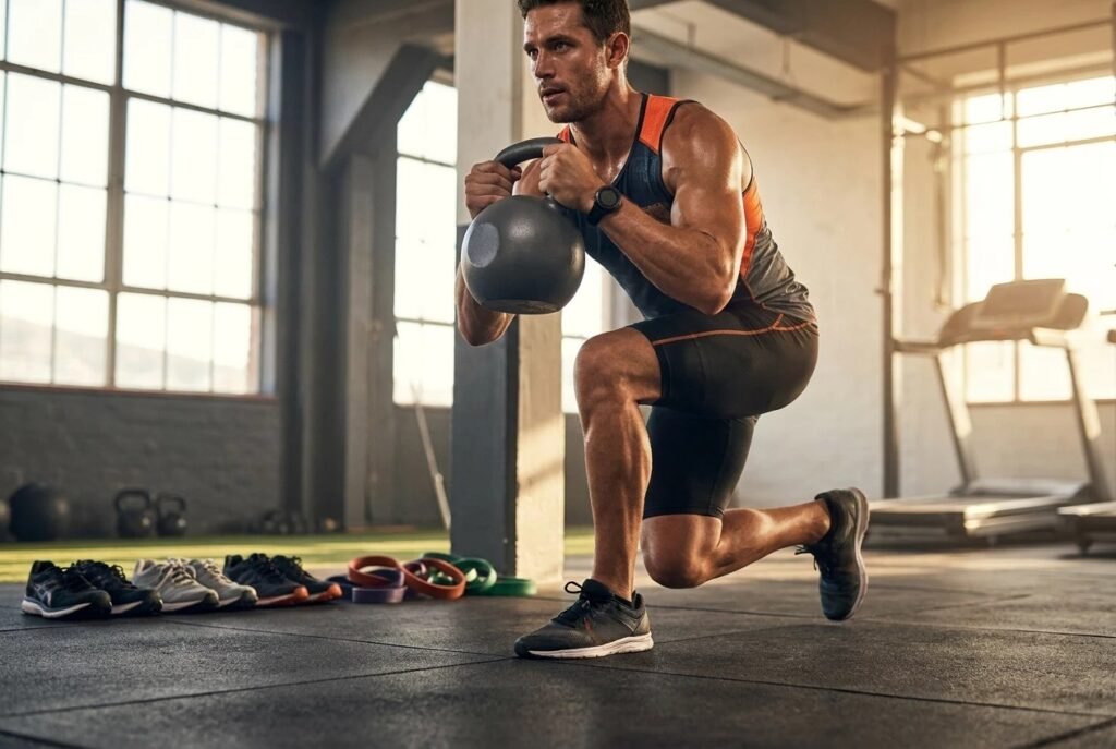 Un homme qui fait du renforcement musculaire