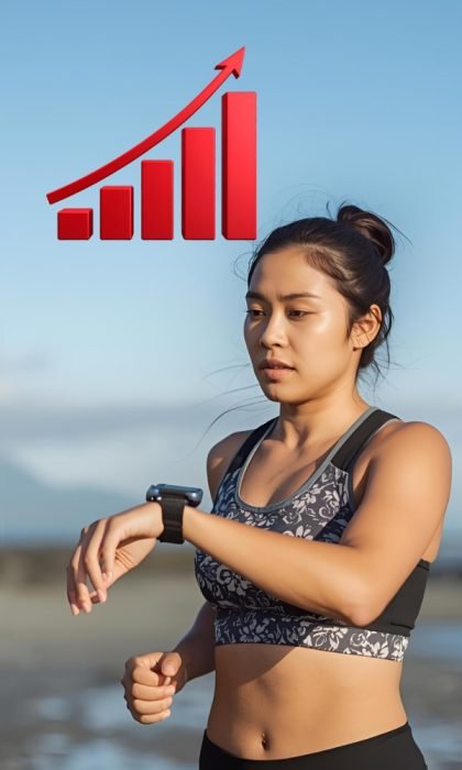 une coureuse sur la plage